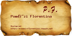 Pomázi Florentina névjegykártya